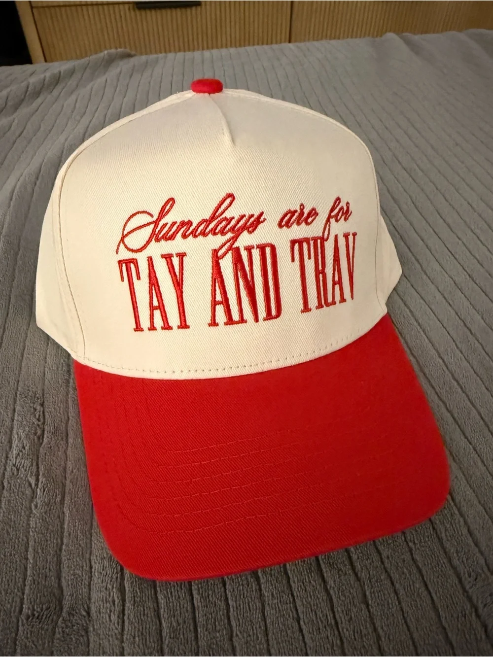 Sundays Are For Tay and Trav Vintage Trucker Hat